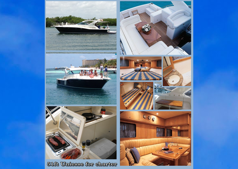 51' Uniesse Yacht Grand Cayman islands Yacht Charters
